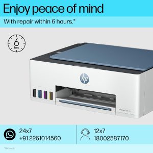 HP Smart Tank 525 All-in-one Colour Printer (Upto 6000 Black and 6000 Colour Pages Included in The Box). - Print, Scan & Copy for Office/Home