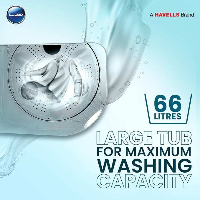 Lloyd 7.0 Kg Semi Automatic Top Load Washing Machine GLWS705EA Dark Grey, Swift Dry