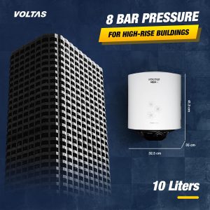 Voltas AquaM 10 L 5 Star Vertical Mounting 2000W Water Heater (Copper, 2024 Model, Aqua M 105VMBWT, White)