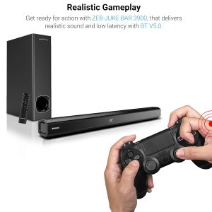 Zebronics ZEB-JUKE BAR 3900 Wireless Bluetooth Soundbar (80 Watt, 2.1 Channel)
