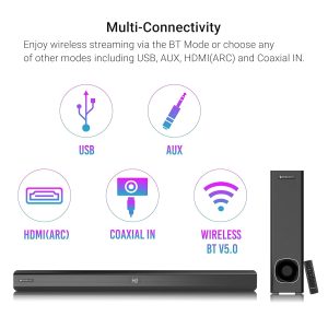 Zebronics ZEB-JUKE BAR 3900 Wireless Bluetooth Soundbar (80 Watt, 2.1 Channel)