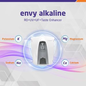 Livpure Envy Alkaline RO+UV+UF+Alkaliser Water Purifier for Home, Alkaline pH 8+, 8 L Storage Tank, suitable for borewell, tanker and municipal water, (White)