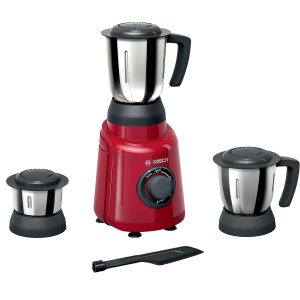 Bosch TrueMixx Joy Mixer Grinder 500 Watt, Red, 3 Jars - MGM2133RIN