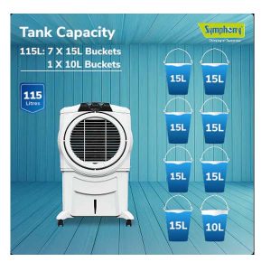 Symphony 115 XL Powerful Desert Air Cooler 115-litres