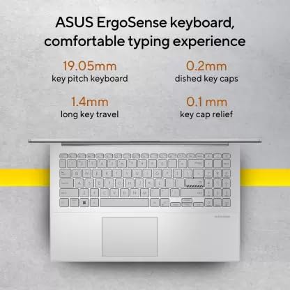 ASUS Vivobook Go 15 AMD Ryzen 3 7320U, 15.6-inch (39.62 cm) FHD, Thin & Light Laptop (8GB/512GB SSD/Windows 11/Office 2021/Alexa Built-in/Cool Silver/1.63 kg), E1504FA-NJ321WS
